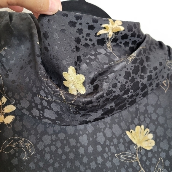 LIHLI Saks Fifth Black Silk Floral Dress - Picture 10 of 14
